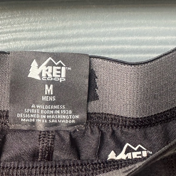 REI Men's Lightweight Base Layer Bottoms Black Size M - Picture 3 of 7
